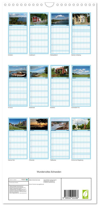 Wundervolles Schweden (CALVENDO Familienplaner 2026)
