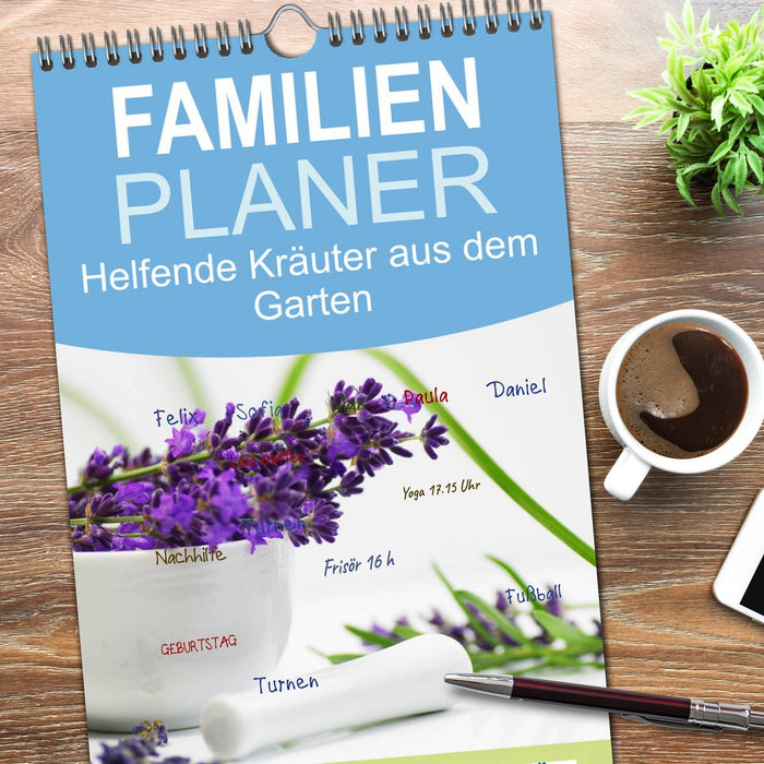 Helfende Kräuter aus dem Garten (CALVENDO Familienplaner 2026)