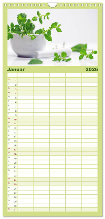 Helfende Kräuter aus dem Garten (CALVENDO Familienplaner 2026)