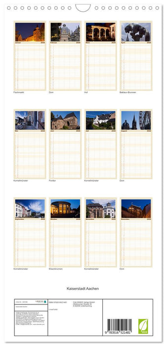 Kaiserstadt Aachen (CALVENDO Familienplaner 2026)