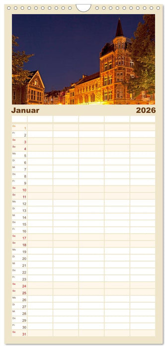 Kaiserstadt Aachen (CALVENDO Familienplaner 2026)