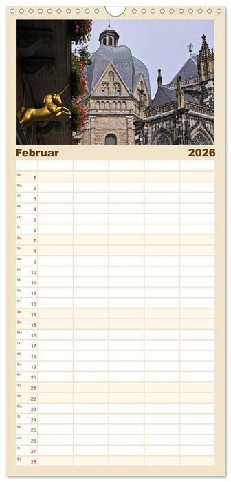 Kaiserstadt Aachen (CALVENDO Familienplaner 2026)