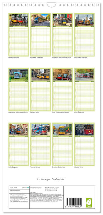 Ich fahre gern Straßenbahn (CALVENDO Familienplaner 2026)