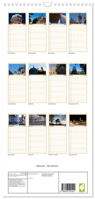 München - Die Schöne (CALVENDO Familienplaner 2026)