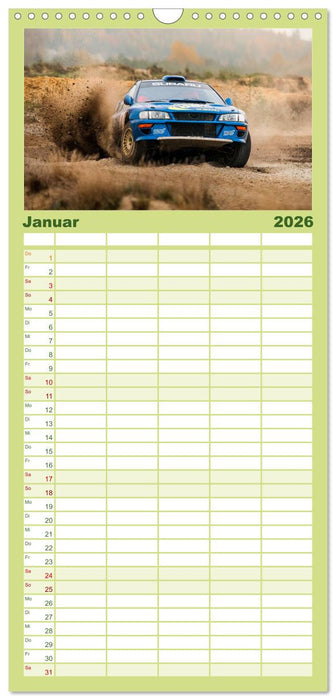 Rallye Faszination 2026 (CALVENDO Familienplaner 2026)