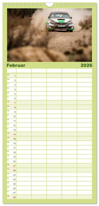 Rallye Faszination 2026 (CALVENDO Familienplaner 2026)