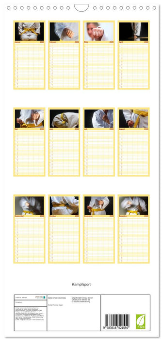 Kampfsport (CALVENDO Familienplaner 2026)