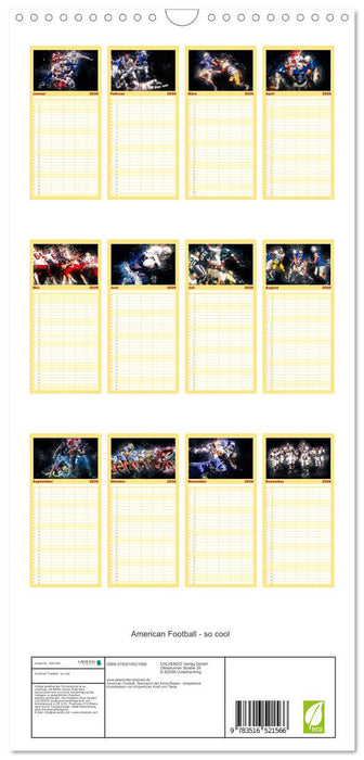 American Football - so cool (CALVENDO Familienplaner 2026)