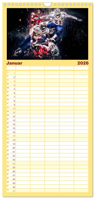 American Football - so cool (CALVENDO Familienplaner 2026)