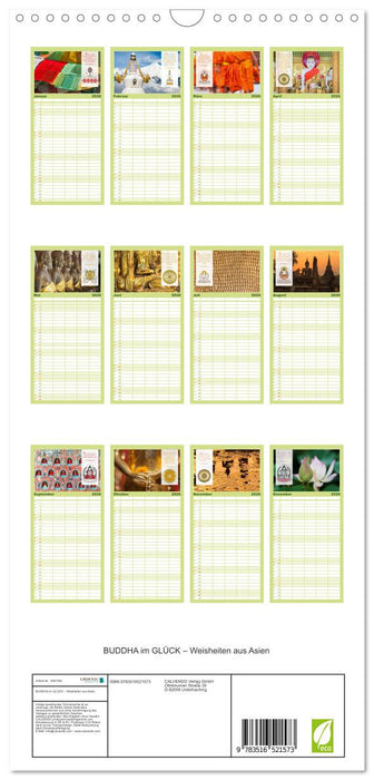 BUDDHA im GLÜCK – Weisheiten aus Asien (CALVENDO Familienplaner 2026)