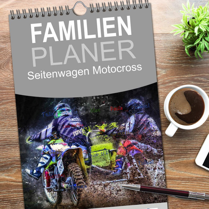 Seitenwagen Motocross (CALVENDO Familienplaner 2026)