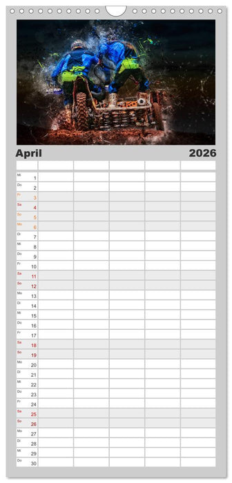 Seitenwagen Motocross (CALVENDO Familienplaner 2026)