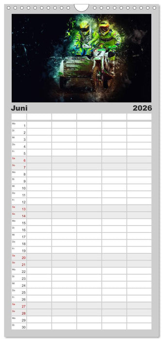 Seitenwagen Motocross (CALVENDO Familienplaner 2026)