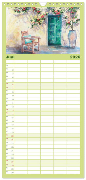 Garten Aquarelle (CALVENDO Familienplaner 2026)