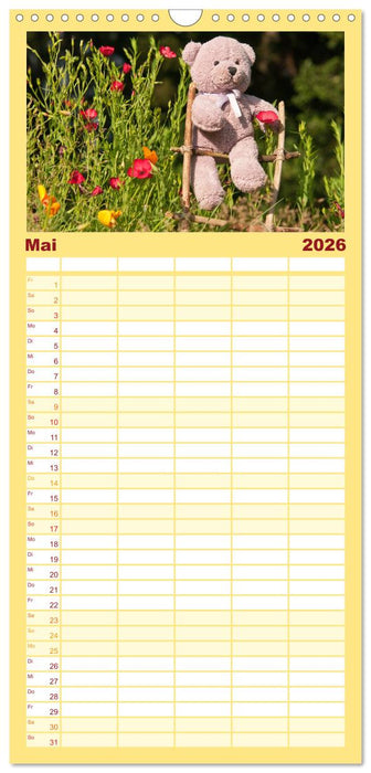 Kunterbunte Bärenwelt - Teddys (CALVENDO Familienplaner 2026)