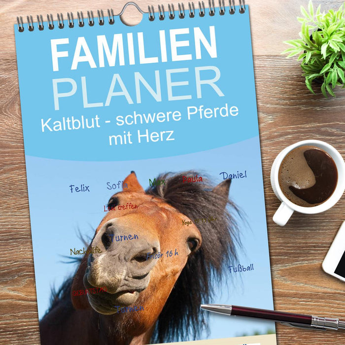 Kaltblut - schwere Pferde mit Herz (CALVENDO Familienplaner 2026)