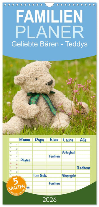 Geliebte Bären - Teddys (CALVENDO Familienplaner 2026)