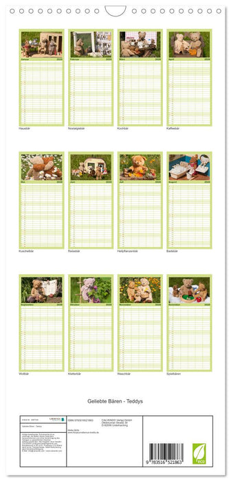 Geliebte Bären - Teddys (CALVENDO Familienplaner 2026)