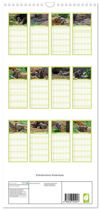 Erdmännchens Kinderstube (CALVENDO Familienplaner 2026)