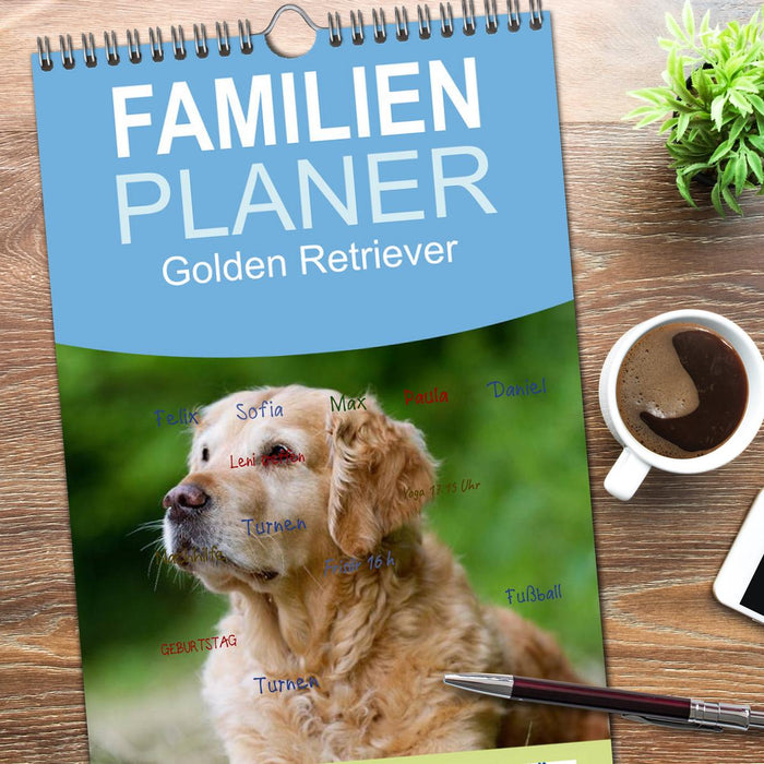 Golden Retriever (CALVENDO Familienplaner 2026)