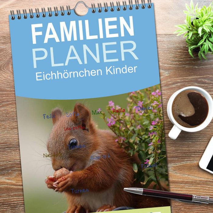 Eichhörnchen Kinder (CALVENDO Familienplaner 2026)