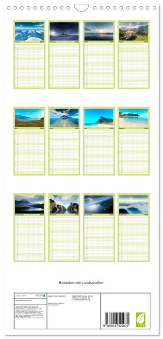 Bezaubernde Landschaften (CALVENDO Familienplaner 2026)