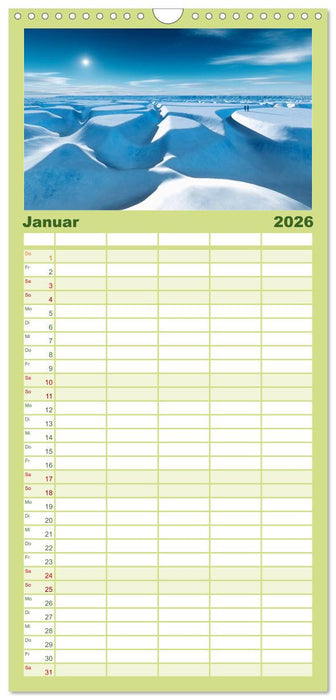 Bezaubernde Landschaften (CALVENDO Familienplaner 2026)