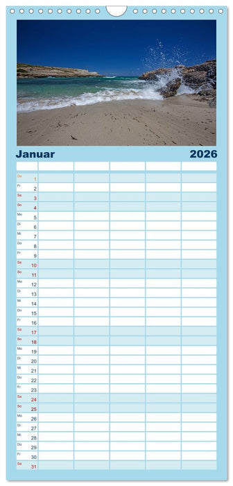 Mallorca - Traumhafte Balearen Insel (CALVENDO Familienplaner 2026)