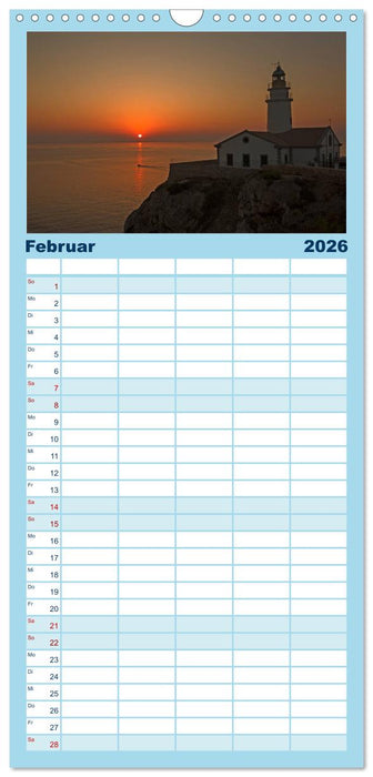 Mallorca - Traumhafte Balearen Insel (CALVENDO Familienplaner 2026)