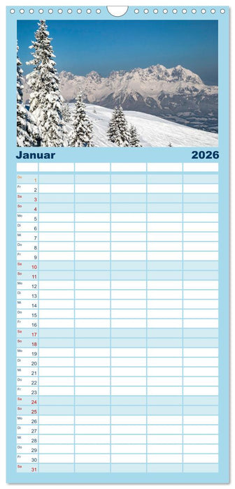 Der Wilde Kaiser, das Kletterparadies bei Kitzbühel (CALVENDO Familienplaner 2026)