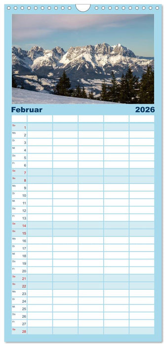 Der Wilde Kaiser, das Kletterparadies bei Kitzbühel (CALVENDO Familienplaner 2026)