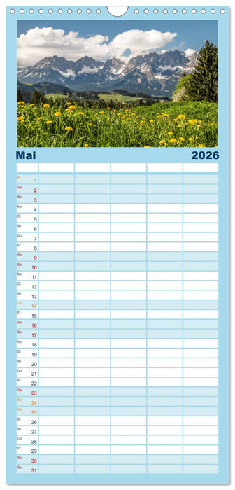 Der Wilde Kaiser, das Kletterparadies bei Kitzbühel (CALVENDO Familienplaner 2026)