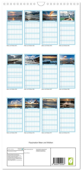 Faszination Meer und Wolken (CALVENDO Familienplaner 2026)