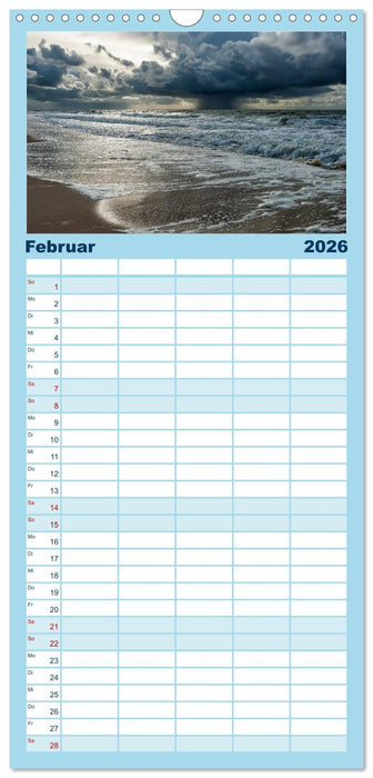 Faszination Meer und Wolken (CALVENDO Familienplaner 2026)