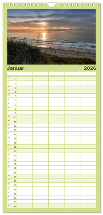 Sylt - Bilder einer Insel (CALVENDO Familienplaner 2026)