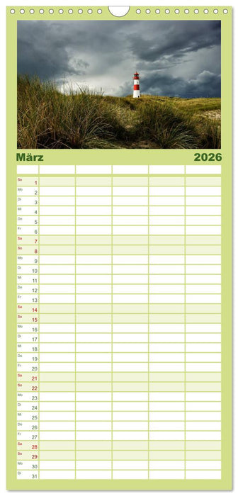 Sylt - Bilder einer Insel (CALVENDO Familienplaner 2026)