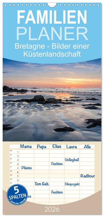 Bretagne - Bilder einer Küstenlandschaft (CALVENDO Familienplaner 2026)