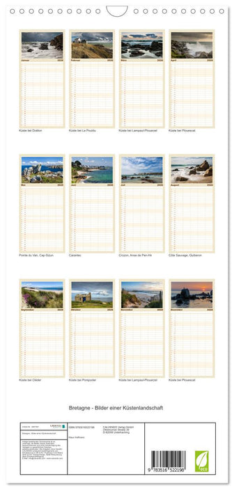 Bretagne - Bilder einer Küstenlandschaft (CALVENDO Familienplaner 2026)