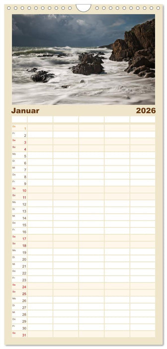 Bretagne - Bilder einer Küstenlandschaft (CALVENDO Familienplaner 2026)