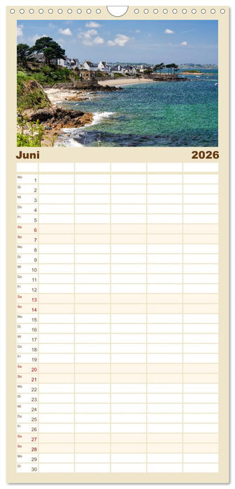 Bretagne - Bilder einer Küstenlandschaft (CALVENDO Familienplaner 2026)