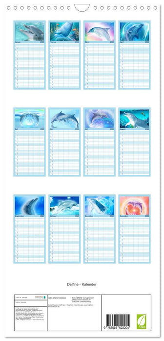 Delfine - Kalender (CALVENDO Familienplaner 2026)