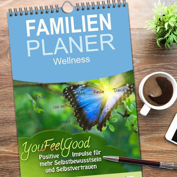 YouFeelGood - Positive Impulse für mehr Selbstbewusstsein und Selbstvertrauen (CALVENDO Familienplaner 2026)