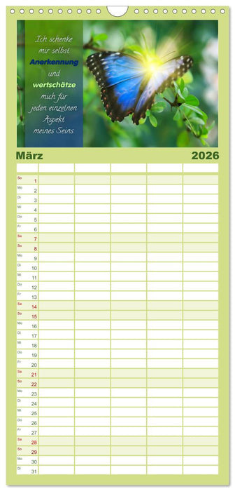 YouFeelGood - Positive Impulse für mehr Selbstbewusstsein und Selbstvertrauen (CALVENDO Familienplaner 2026)