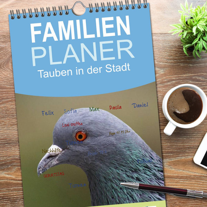 Tauben in der Stadt (CALVENDO Familienplaner 2026)