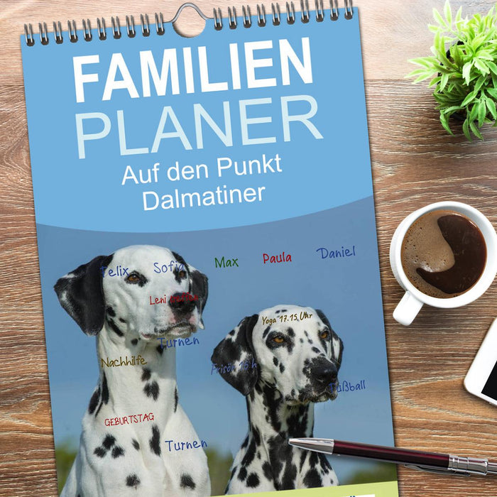 Auf den Punkt - Dalmatiner (CALVENDO Familienplaner 2026)