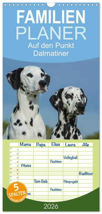 Auf den Punkt - Dalmatiner (CALVENDO Familienplaner 2026)