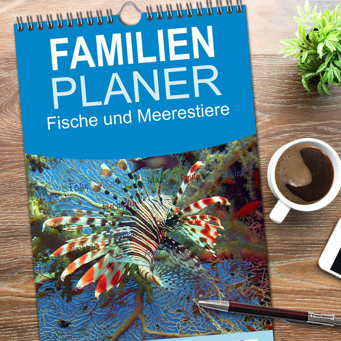 Fische und Meerestiere (CALVENDO Familienplaner 2026)