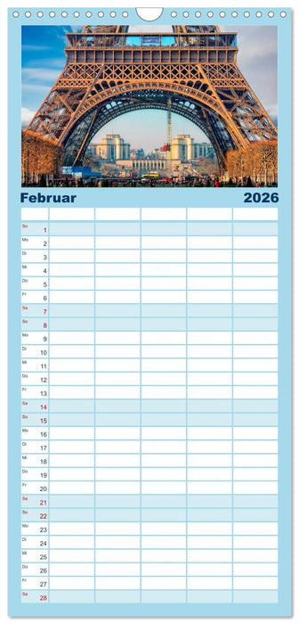 Die 12 meistbesuchten Städte in Europa (CALVENDO Familienplaner 2026)