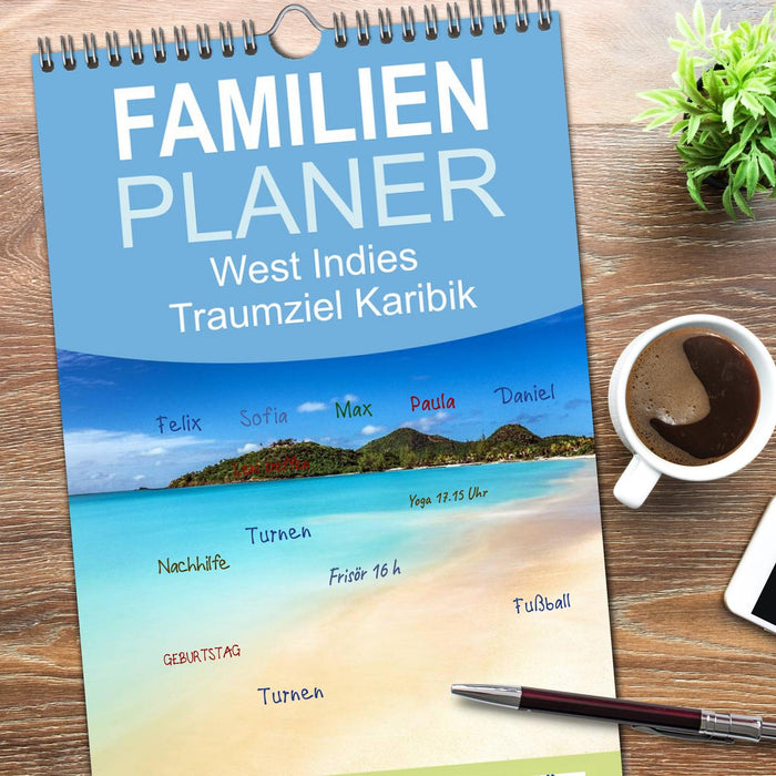 West Indies - Traumziel Karibik (CALVENDO Familienplaner 2026)