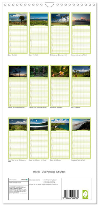 Hawaii - Das Paradies auf Erden (CALVENDO Familienplaner 2026)